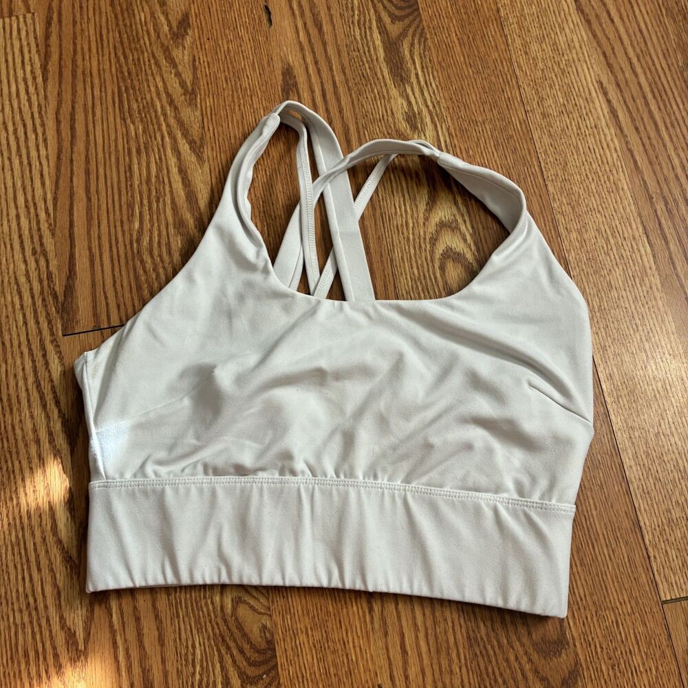 HALARA White Criss Cross Back Sports Bra S Athletic Activewear 02757654 Gymcore